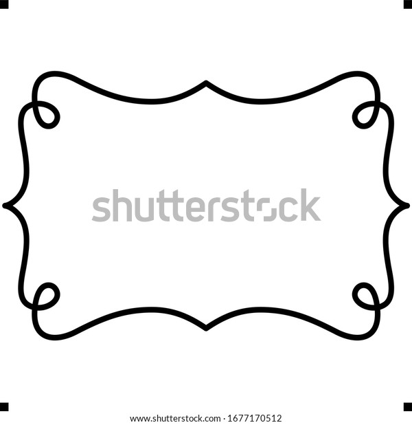 Swirl frame logo in outlines
