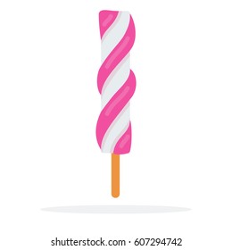 Swirl Fruit ice vector flat material design isolated on white