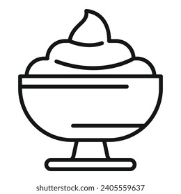 Swirl fruits gelato icon outline vector. Ice cream frozen. Summer food dessert