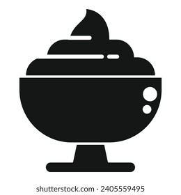 Swirl fruits gelato icon simple vector. Ice cream frozen. Summer food dessert