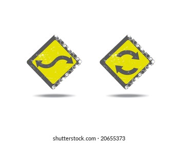 swirl Glossy Icon Set for Web Applications - Vector
