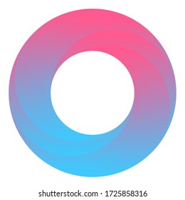 Swirl gradient color circle vector