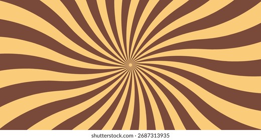 Plano de fundo giratório groovy. Raios solares psicodélicos. Fundo psicodélico retro radial ondulado	
