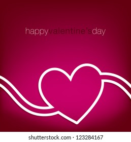 Swirl heart Valentine's Day card in vector format.