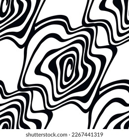 Swirl hypnotic black and white spiral. Monochrome abstract background. Vector flat geometric illustration.Template design for banner, website, template, leaflet, brochure, poster.