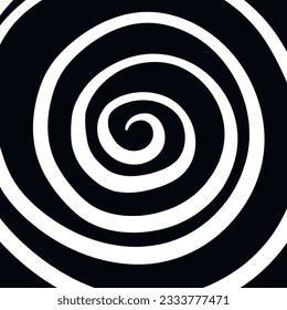 Swirl hypnotic black and white spiral. Monochrome abstract background. Vector flat geometric illustration.Template design for banner, website, template, leaflet, brochure, poster.