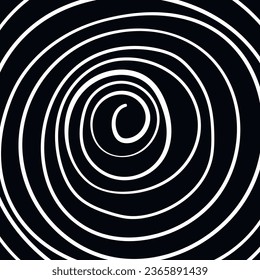 Swirl hypnotic black and white spiral. Monochrome abstract background. Vector flat geometric illustration.Template design for banner, website, template, leaflet, brochure, poster.