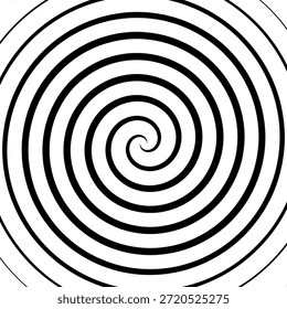 Redemoinho hipnótico padrão de ondas pretas e brancas. Fundo abstrato monocromático. Ilustração geométrica plana do vetor.Design do modelo para o banner, site, modelo, folheto, brochura, cartaz.
