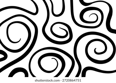 Redemoinho hipnótico padrão de ondas pretas e brancas. Fundo abstrato monocromático. Ilustração geométrica plana do vetor.Design do modelo para o banner, site, modelo, folheto, brochura, cartaz.