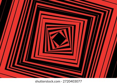Padrão de onda de cor hipnótica em espiral. Fundo abstrato monocromático. Ilustração geométrica plana do vetor.Design do modelo para o banner, site, modelo, folheto, brochura, cartaz.