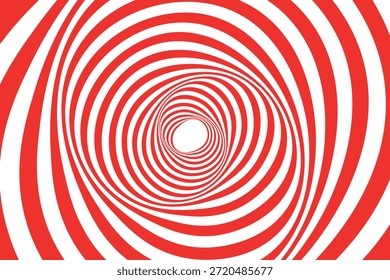 Padrão de onda de cor hipnótica em espiral. Fundo abstrato monocromático. Ilustração geométrica plana do vetor.Design do modelo para o banner, site, modelo, folheto, brochura, cartaz.