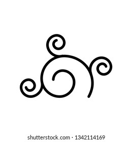 swirl icon vector