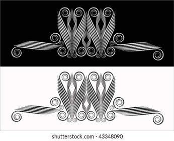 Swirl  isolated on white, vector