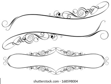 Swirl Label Frame Stock Vector (Royalty Free) 168598004