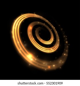 Swirl light effect. Vector element.