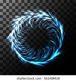 Swirl light effect. Vector element.