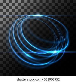 Swirl light effect. Vector element.