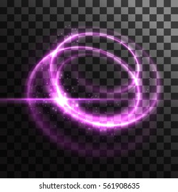 Swirl light effect. Vector element.