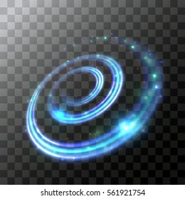 Swirl light effect. Vector element.