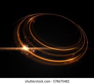 Swirl light effect. Vector element