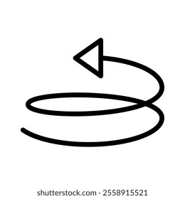 swirl line arrow pointing left isolated vector icon - Powered by Shutterstock - Get 15% off with code: PIKWIZARD15