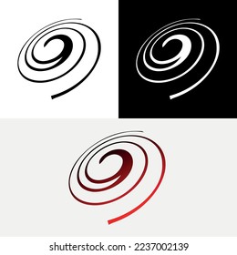 Swirl Line Gradient Abstract Logo