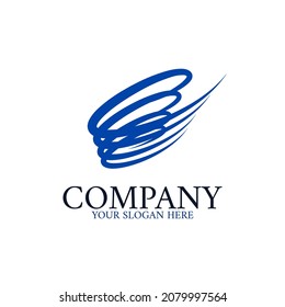 Swirl logo design abstract vector