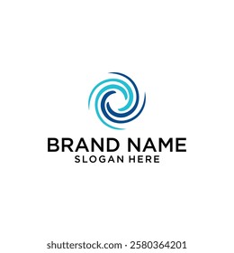 Swirl logo design vector, editable eps 10