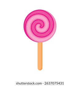 Swirl lollipop flat vector design on a white background
