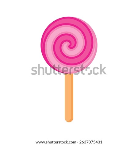 Swirl lollipop flat vector design on a white background