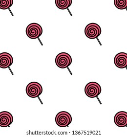 Swirl lollipops pattern. Vector illustration.