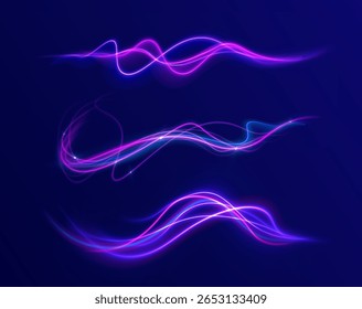 Redemoinho de brilho luminoso e raias brilhantes torce através de poeira espiral de dna com feixe e brilho formando ondas de tornado brilhantes de energia em um png de efeito elegante futurista transparente

