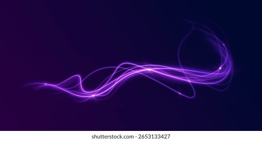 Redemoinho de brilho luminoso e raias brilhantes torce através de poeira espiral de dna com feixe e brilho formando ondas de tornado brilhantes de energia em um png de efeito elegante futurista transparente

