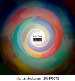 Swirl made of gradient triangles