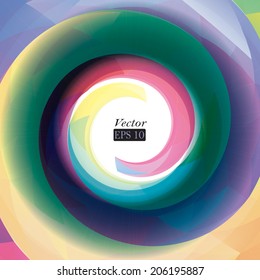 Swirl made of gradient triangles
