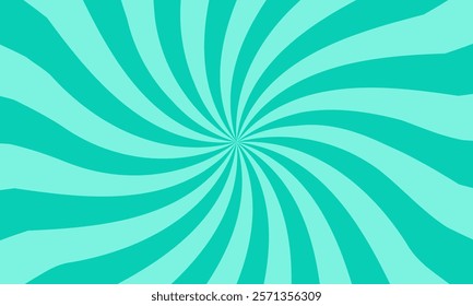 Swirl Mint Candy Background. Abstract Spiral Backdrop. Candy Color Sunburst Wallpaper.