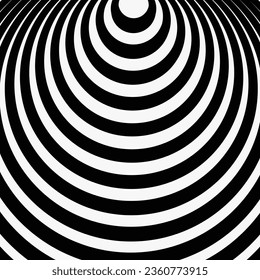 Swirl Swirl Movement and 3D Illusion in Abstract Op Art Dotted Line Pattern