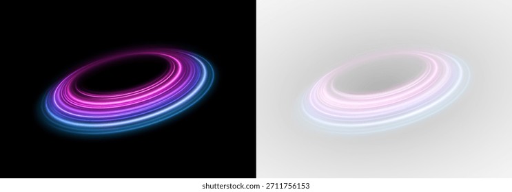 Efecto de velocidad de neón con líneas brillantes y curvas eléctricas.