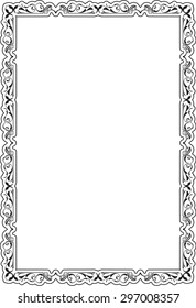 Swirl nice art border is on white