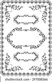 Swirl nice border is isolated on white