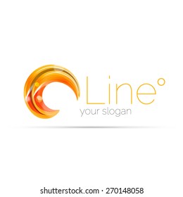 Swirl orange company logo design. Universal for all ideas and concepts. Business creative icon