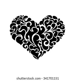 swirl ornate collection -  decorative  heart
