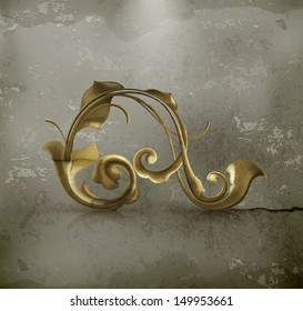 Swirl pattern, old style vector