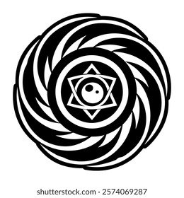 Swirl pattern solid style icon