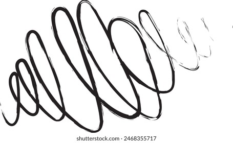 Swirl pencil texture. Hand drown vector