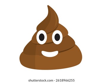 swirl poop cartoon simple vector illustration