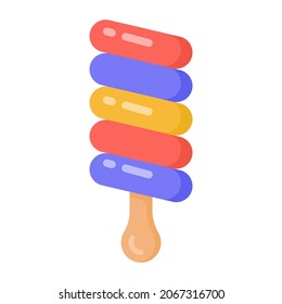 A swirl popsicle flat editable icon