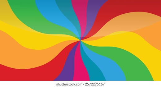 swirl rainbow background vector design