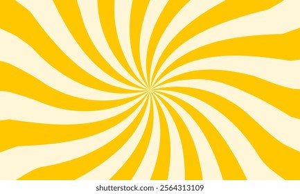 Swirl Rectangle Background. Sweet Lemon Candy Spiral Backdrop. Abstract Frame for Banner and Promotion Template.