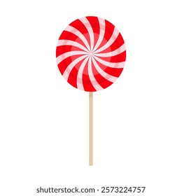 swirl red and white lollipop element	